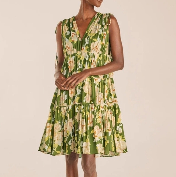 Rebecca Taylor Wild Peony Mesh Dress Women's Size Medium - Picture 1 of 9